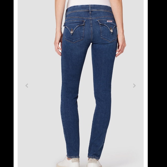 Hudson Denim Blue Jeans Skinny Sz 26 covered button flap pocket British flag - Picture 2 of 9